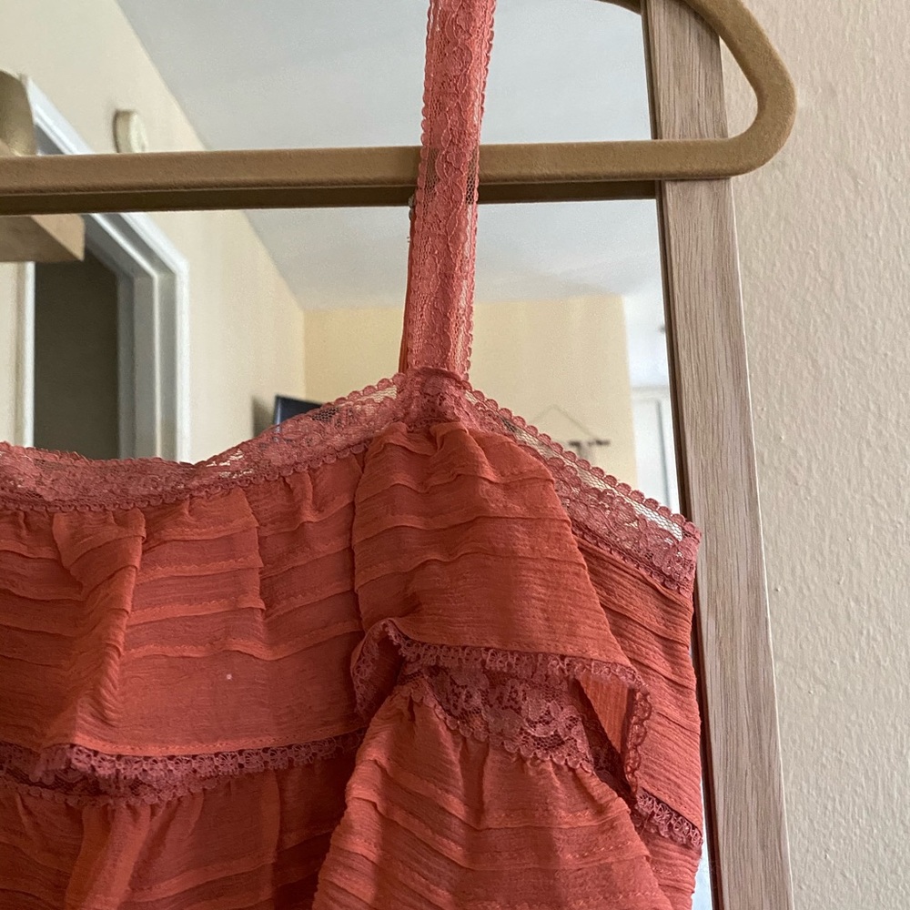 BCBGMaxAzria Ruffled Lace Mini Dress - Picture 2 of 6